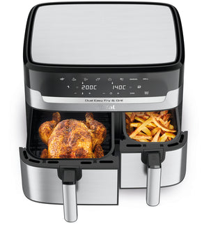 Dual Easy Fry & Grill Air Fryer - TEFAL قلاية وشواية تيفال دوال إيزي فراي آند جريل بدون زيت 8.3