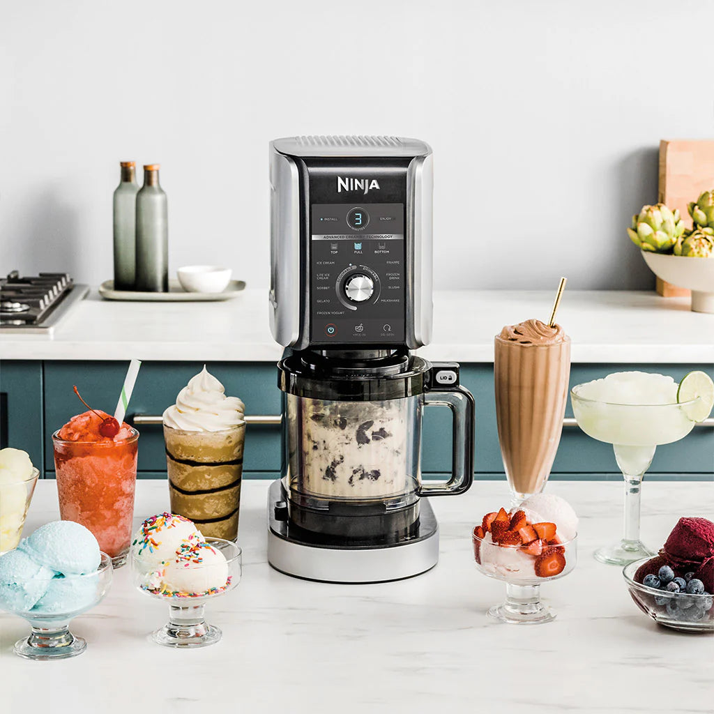 Ninja CREAMi Deluxe 10-in-1 Ice Cream and Frozen Drink Maker NC501UK صانعة الايس كريم نينجا
