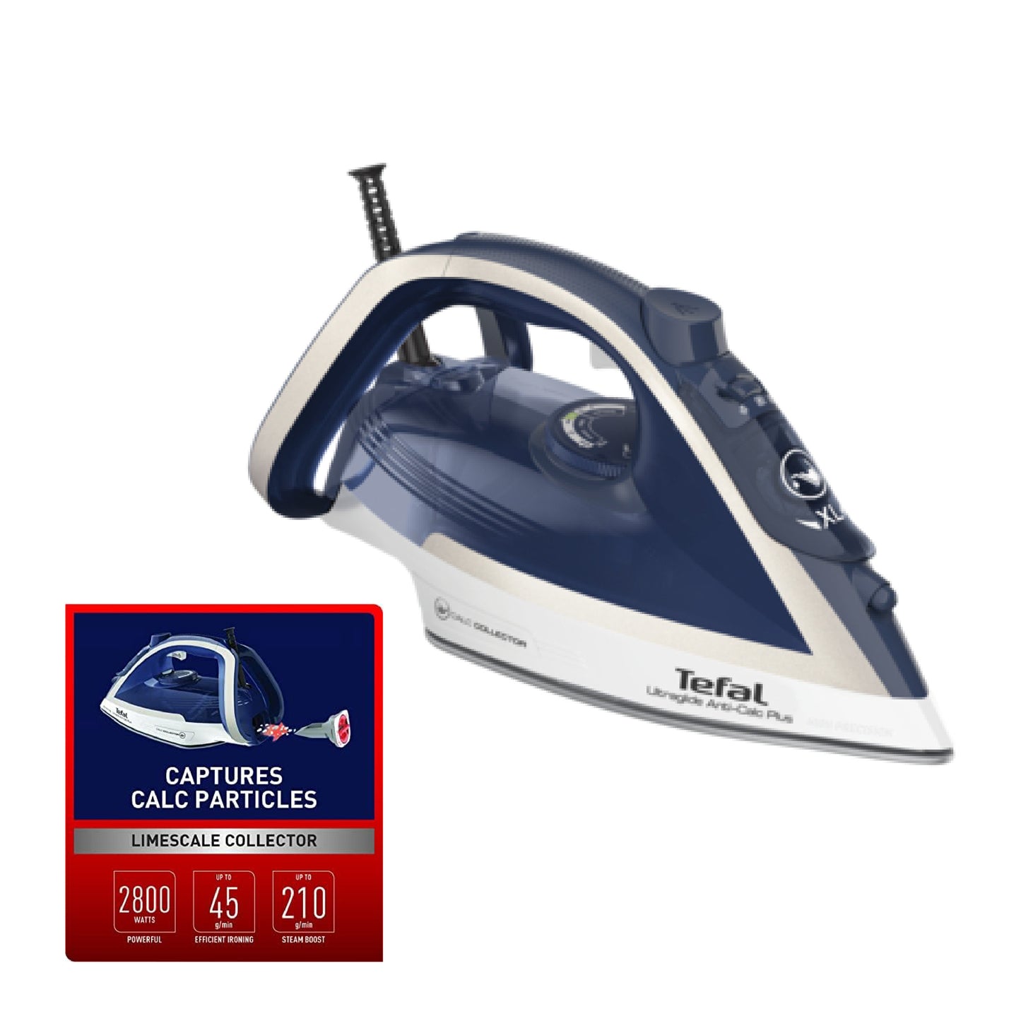 مكواة البخار اليدوية ألترا جلايد أنتي كال بلس من تيفال Tefal Ultraglide Anti-Calc Plus Steam Iron
