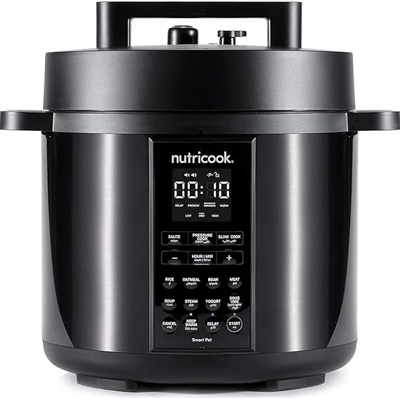 طنجرة ضغط نوتري كوك 8 لتر اسود NC-SP208K - NUTRICOOK SMARTPOT 2