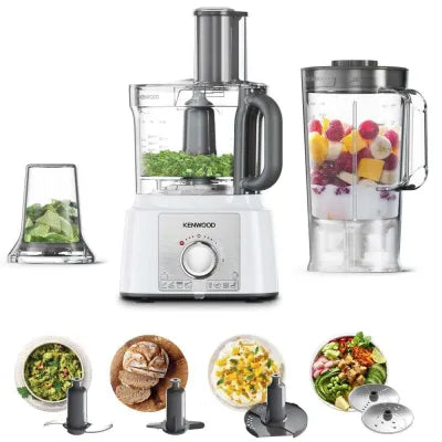 Kenwood - Food Processor - FDP65.400WH محضر طعام كينوود، 1000 وات، ابيض 3 لتر