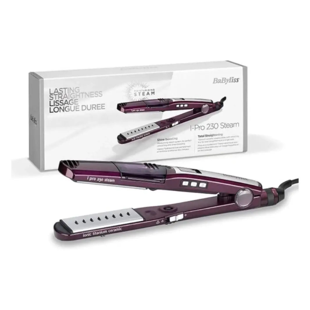 Babyliss ST395SDE Steam Hair Straightener Nano Titanium
