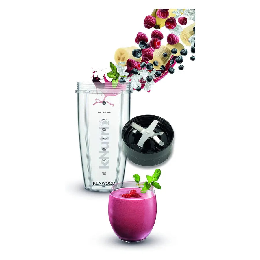 Kenwood Personal Smoothie Blender with 3 To-Go Bottles BSP70.560SI