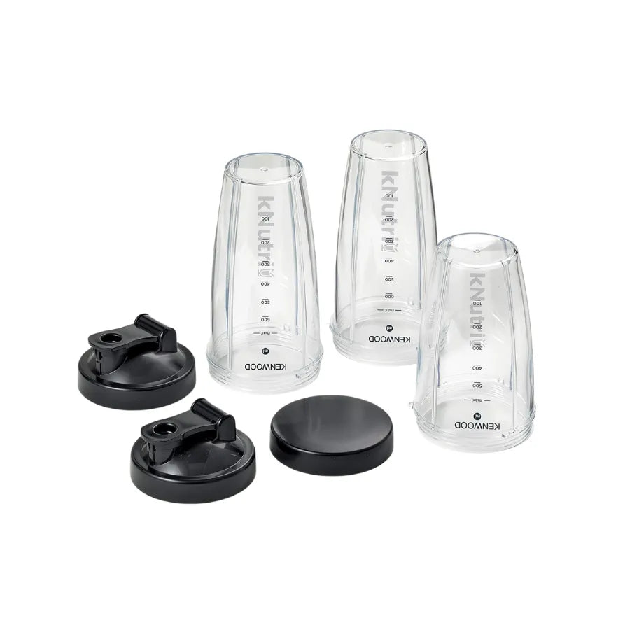 Kenwood Personal Smoothie Blender with 3 To-Go Bottles BSP70.560SI