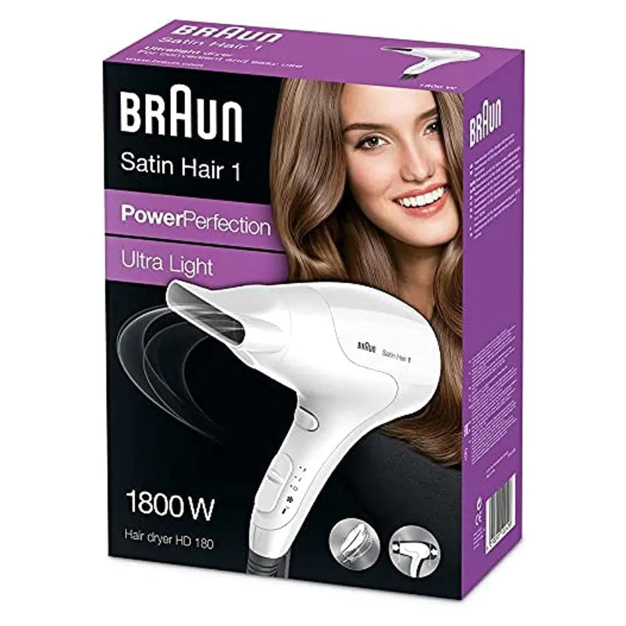 Braun BRHD180SDE Satin Hair 1 PowerPerfection Hair Dryer 1800W