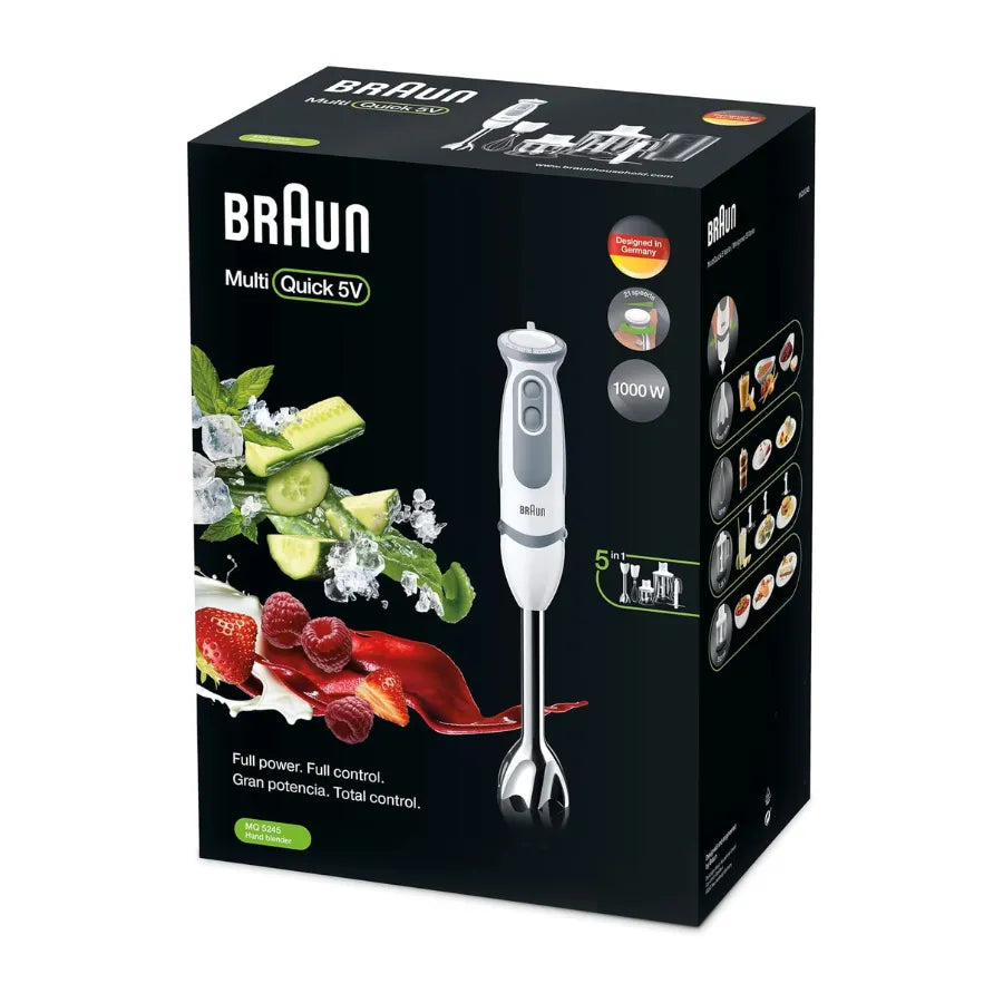 Braun MultiQuick 5 Vario Hand Blender MQ 5245 WH with Accessories