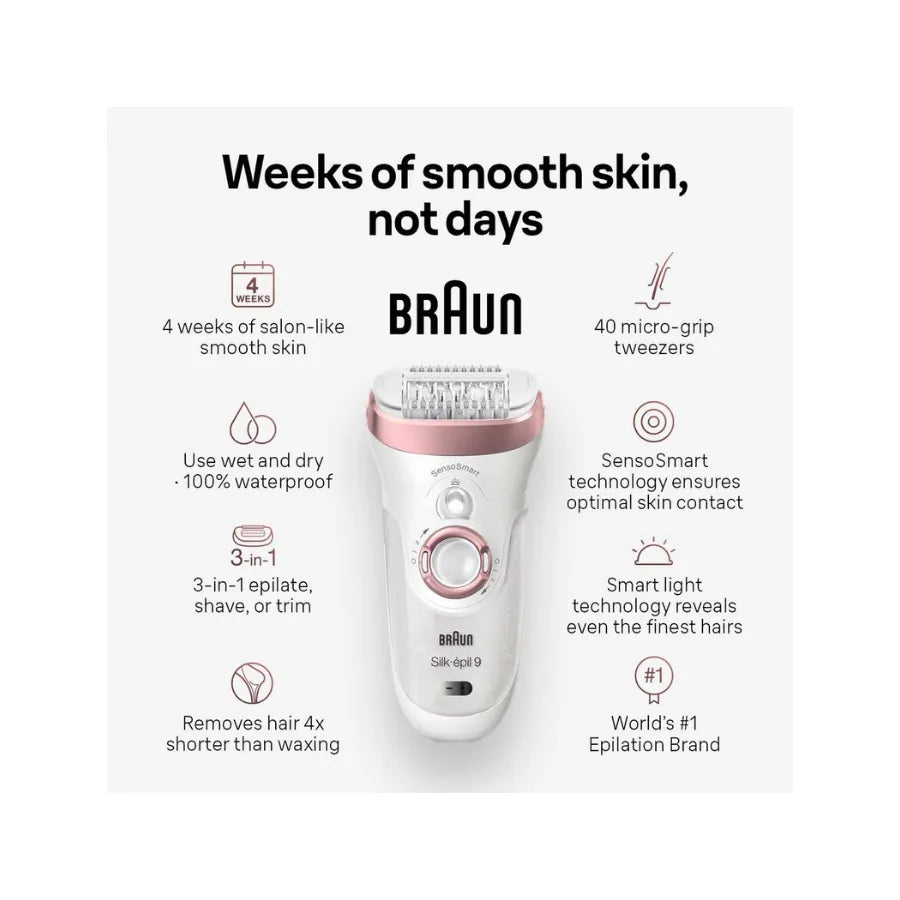 Braun Silk epil 9 SES9880 Hair Removal Device