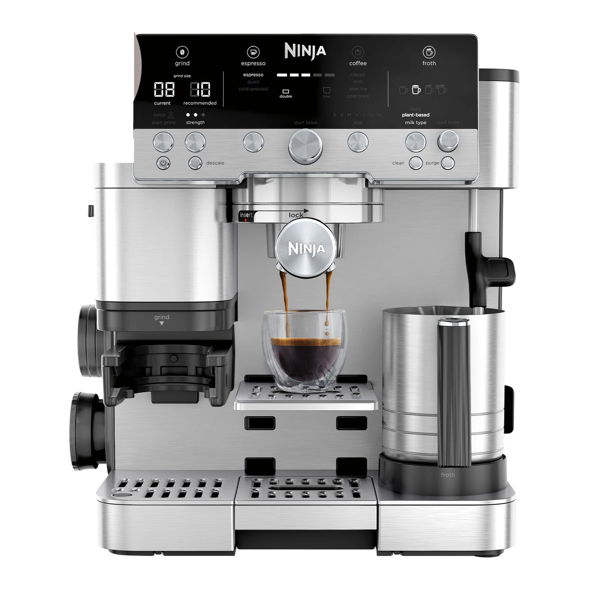 Ninja Luxe Café Premier ES601UK espresso machine with grinder and frothing system