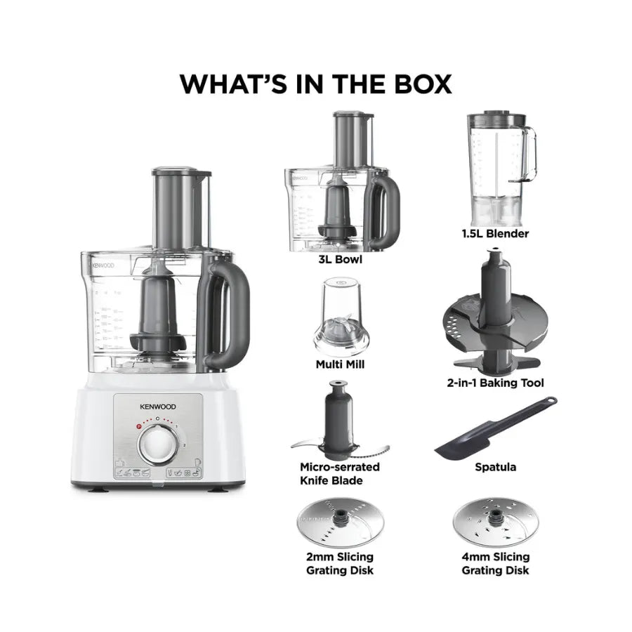 Kenwood Food Processor 1000W 3L White FDP65.400WH