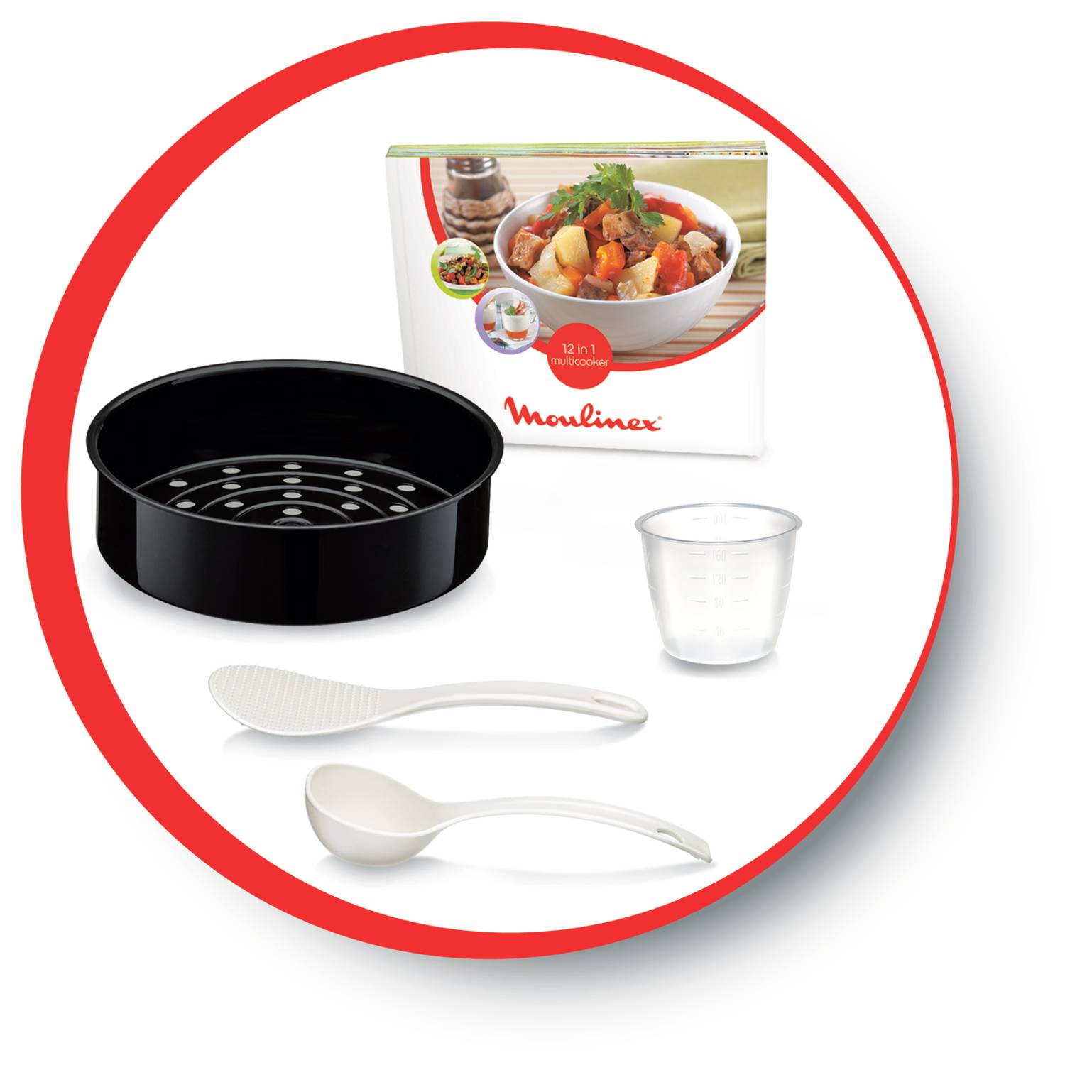 محضرة طعام مولينكس متعددة الاستعمالات لطهي الأرز والبخار MK7051