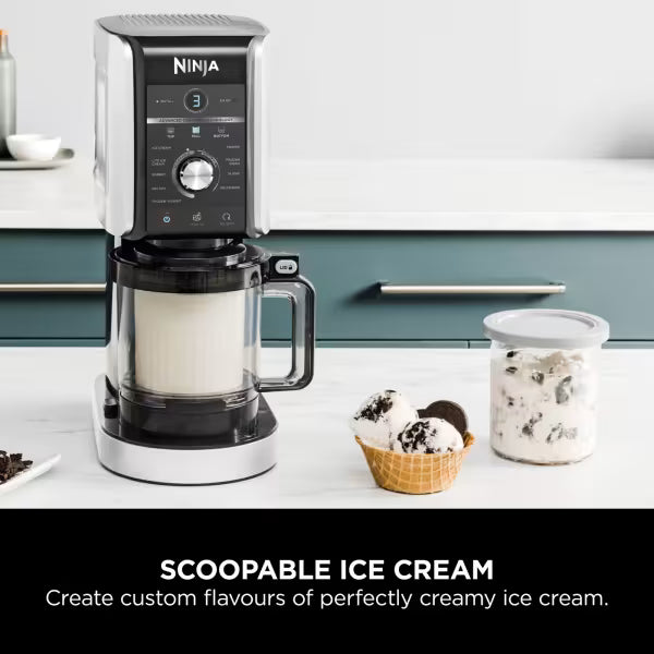 Ninja CREAMi Deluxe 10 in 1 Ice Cream and Frozen Drink Maker 709ml Model NC501UK