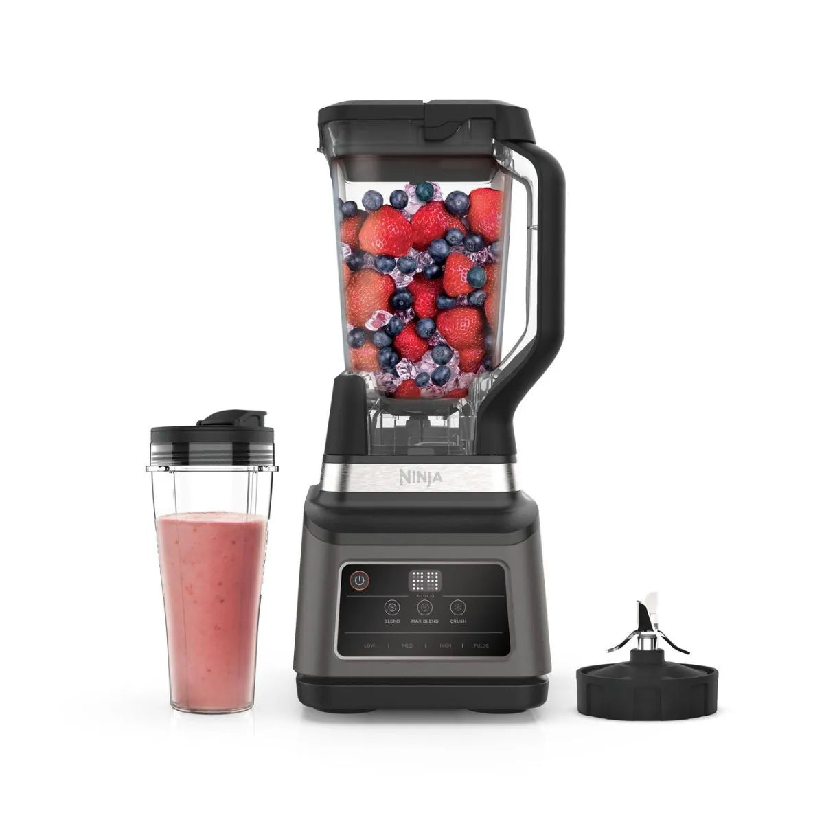 Ninja BN750ME blender complete set with jug, cup, and blades | طقم خلاط نينجا كامل مع الإبريق والكوب والشفرات