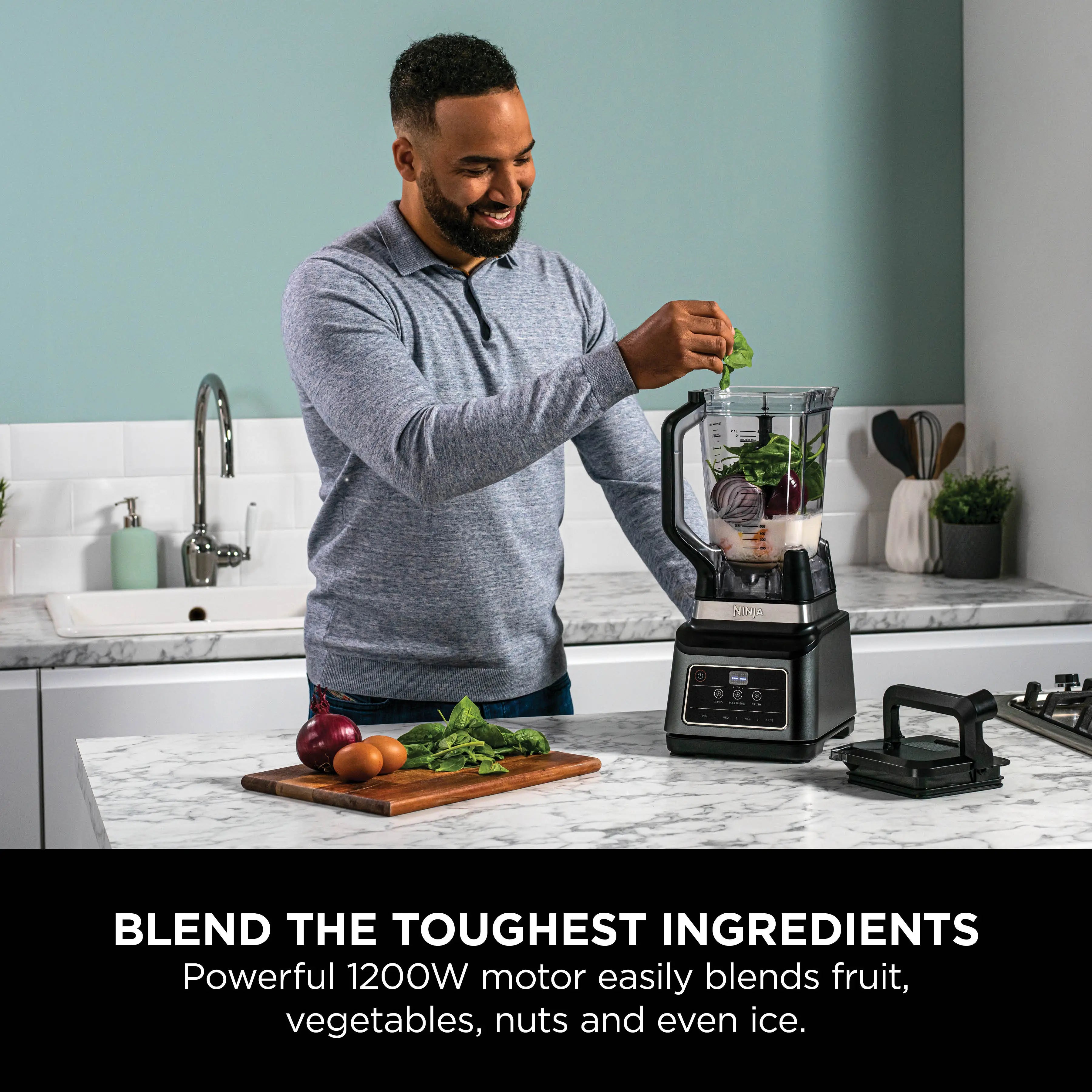 Ninja BN750ME blender complete set with jug, cup, and blades | طقم خلاط نينجا كامل مع الإبريق والكوب والشفرات