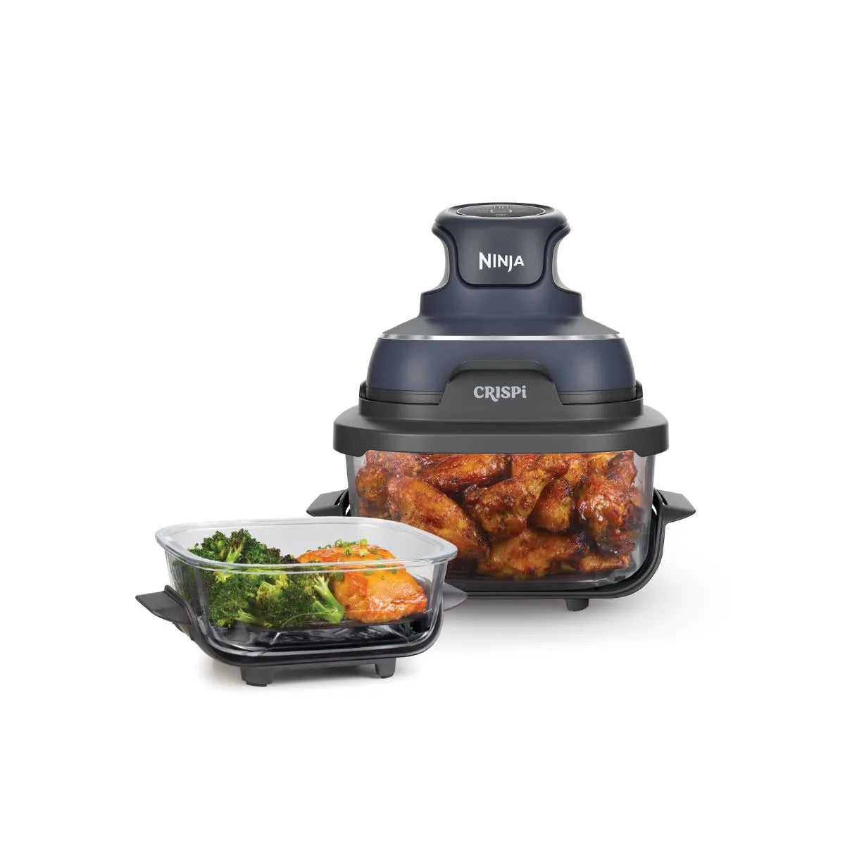 Ninja Crispi 4-in-1 Portable Air Fryer FN101MEGY | Glass Cooking System 1700W