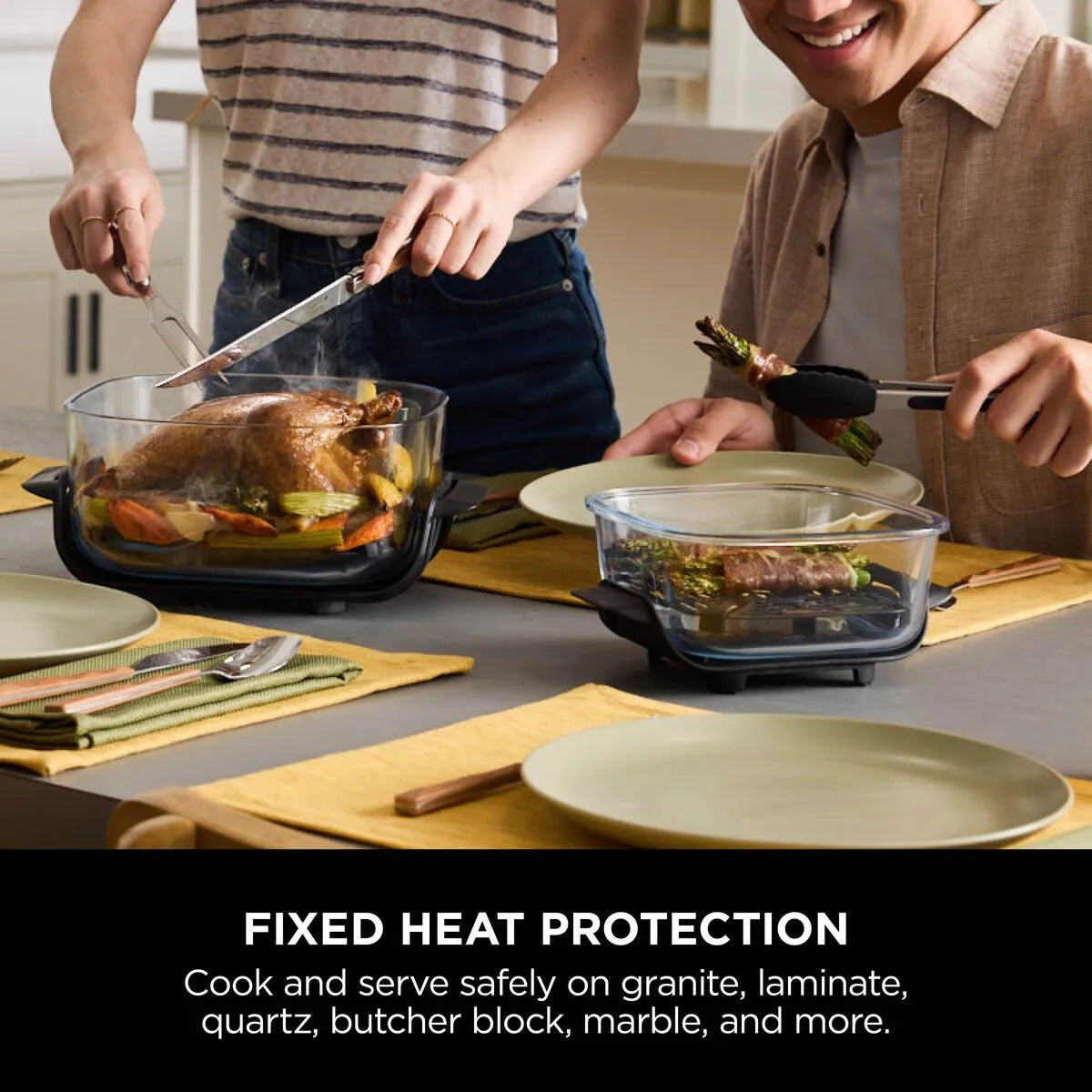 Ninja Crispi 4-in-1 Portable Air Fryer FN101MEGY | Glass Cooking System 1700W