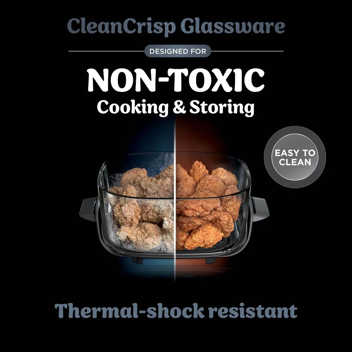 Ninja Crispi 4-in-1 Portable Air Fryer FN101MEGY | Glass Cooking System 1700W