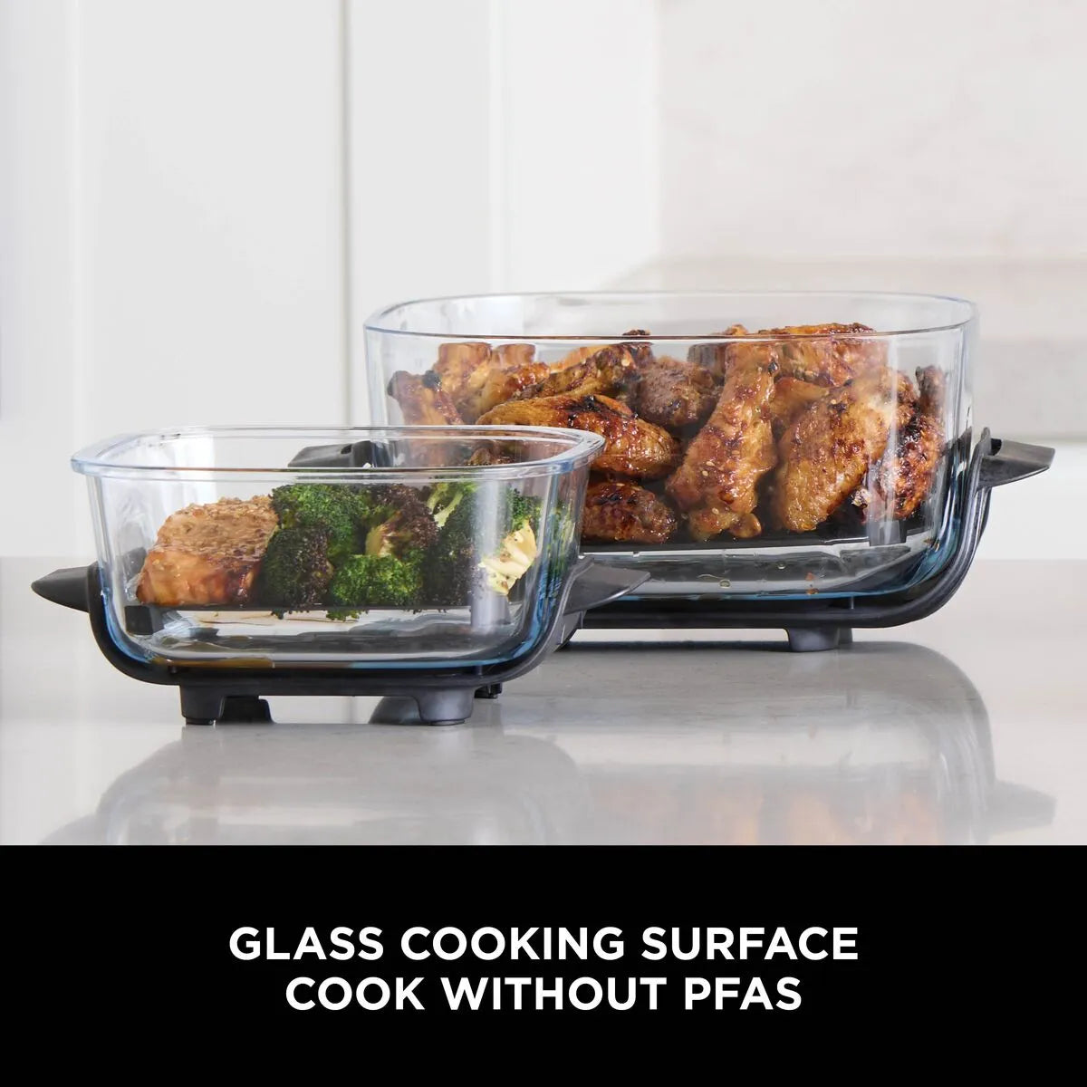 Ninja Crispi 4-in-1 Portable Air Fryer FN101MEGY | Glass Cooking System 1700W