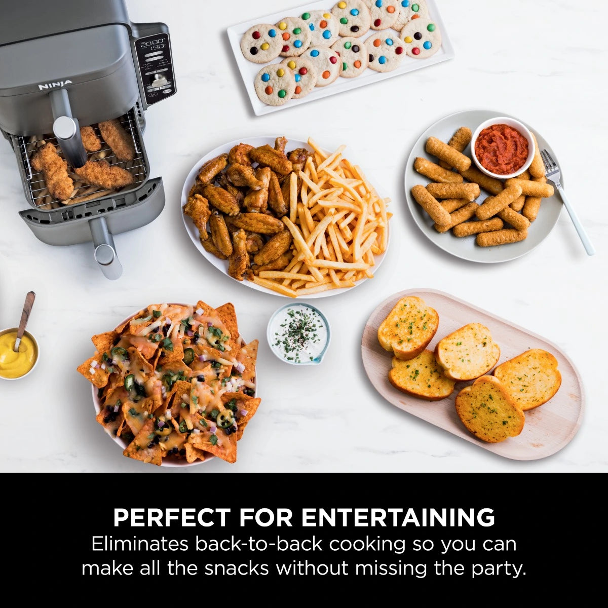 Ninja DoubleStack XL 2 Basket Air Fryer SL400ME | 9.5L Dual Drawer 2470W