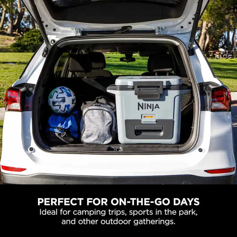 Ninja FrostVault 28L cooler FB131 slate grey outdoor ice box | صندوق تبريد نينجا فروست فولت 28 لتر لون رمادي للرحلات