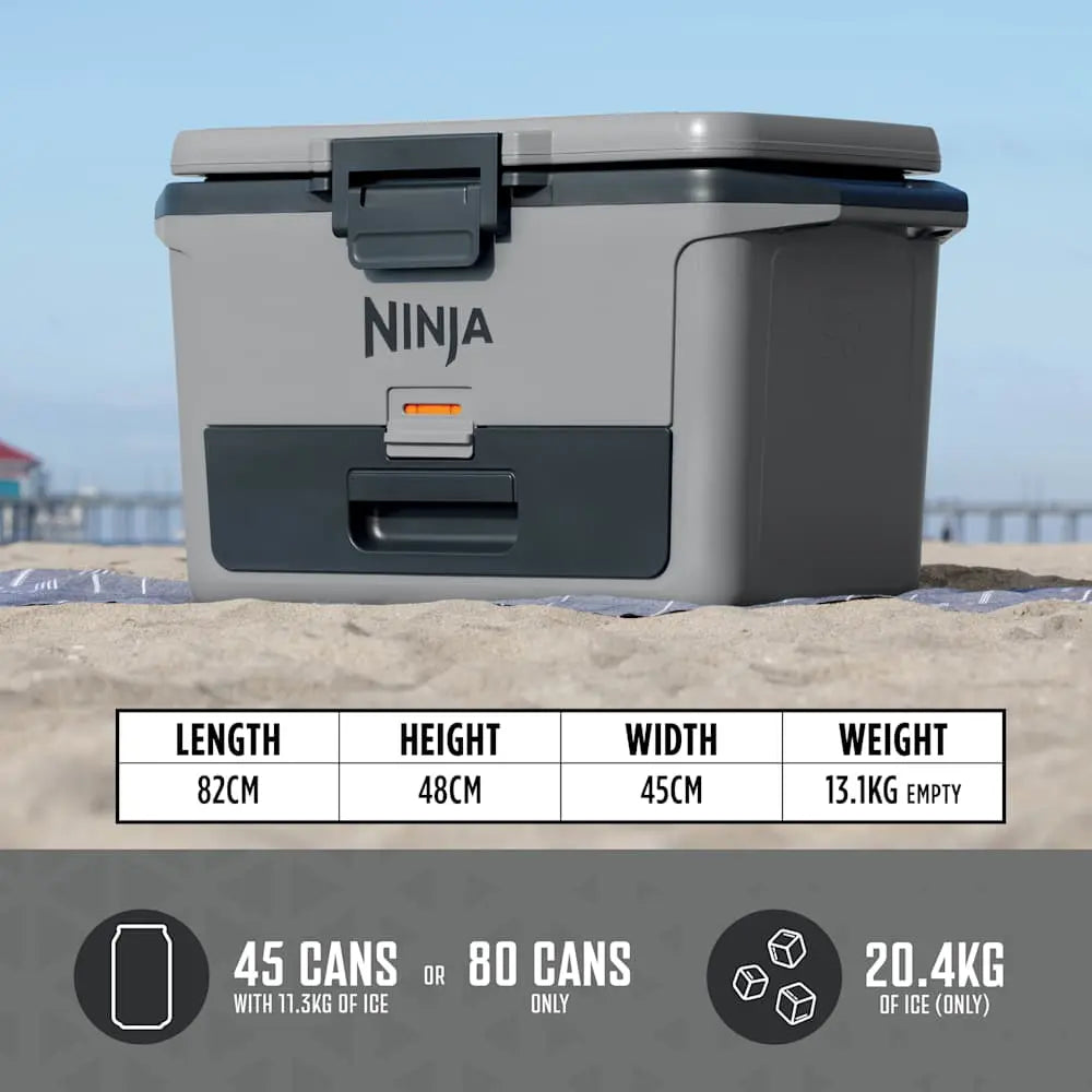 Ninja FrostVault 47L cooler FP151 outdoor ice box | صندوق تبريد نينجا فروست فولت 47 لتر للرحلات