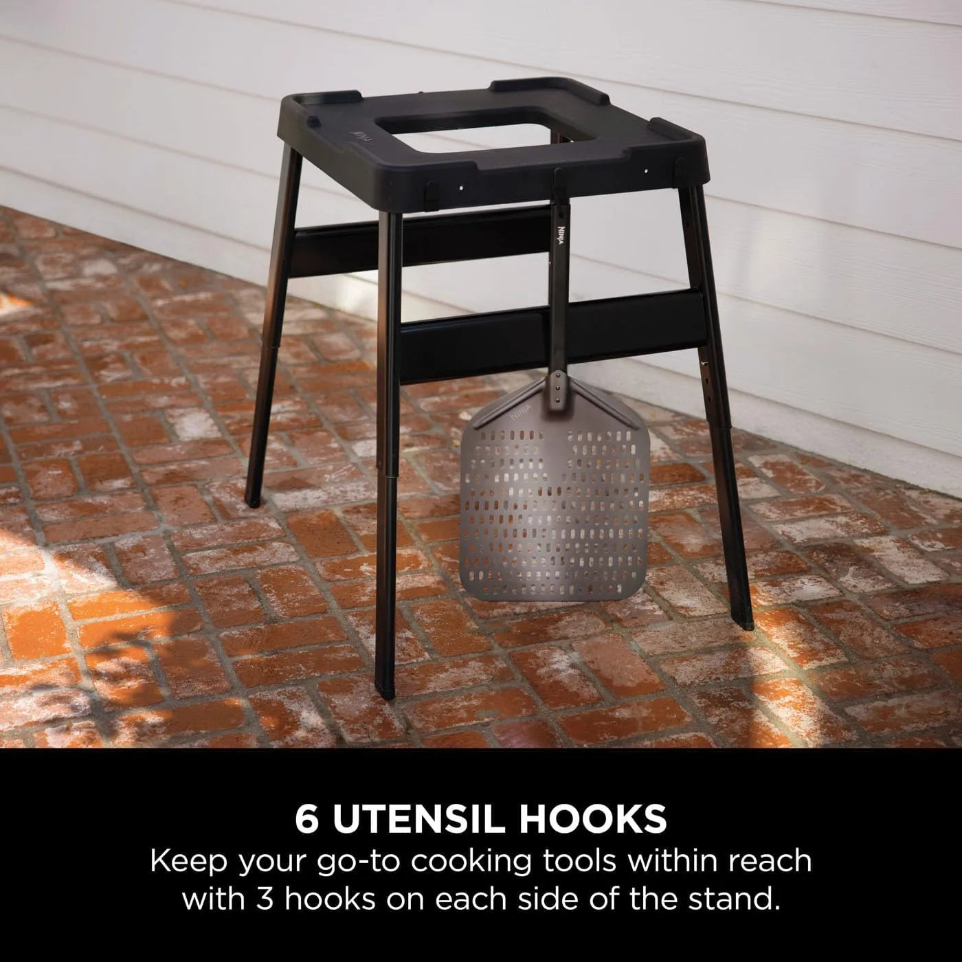 Ninja Woodfire Adjustable Stand | Side Table 4718J800EUUK – Outdoor Oven | BBQ Grill Stand, ستاند نينجا وودفاير قابل للتعديل | طاولة جانبية للشوي والفرن الخارجي – موديل 4718J800EUUK