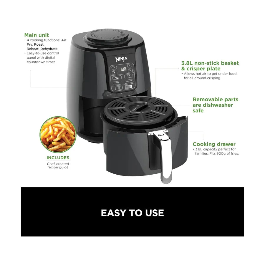 مقلاة نينجا الهوائية سعة 3.8 لتر – AF100ME