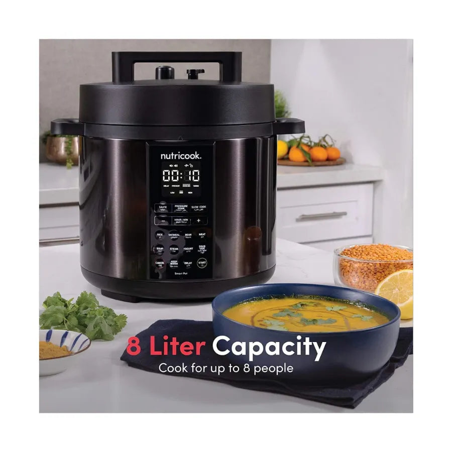 Nutricook SmartPot 2 Electric Pressure Cooker 8L 1200W Model NC-SP208K Black