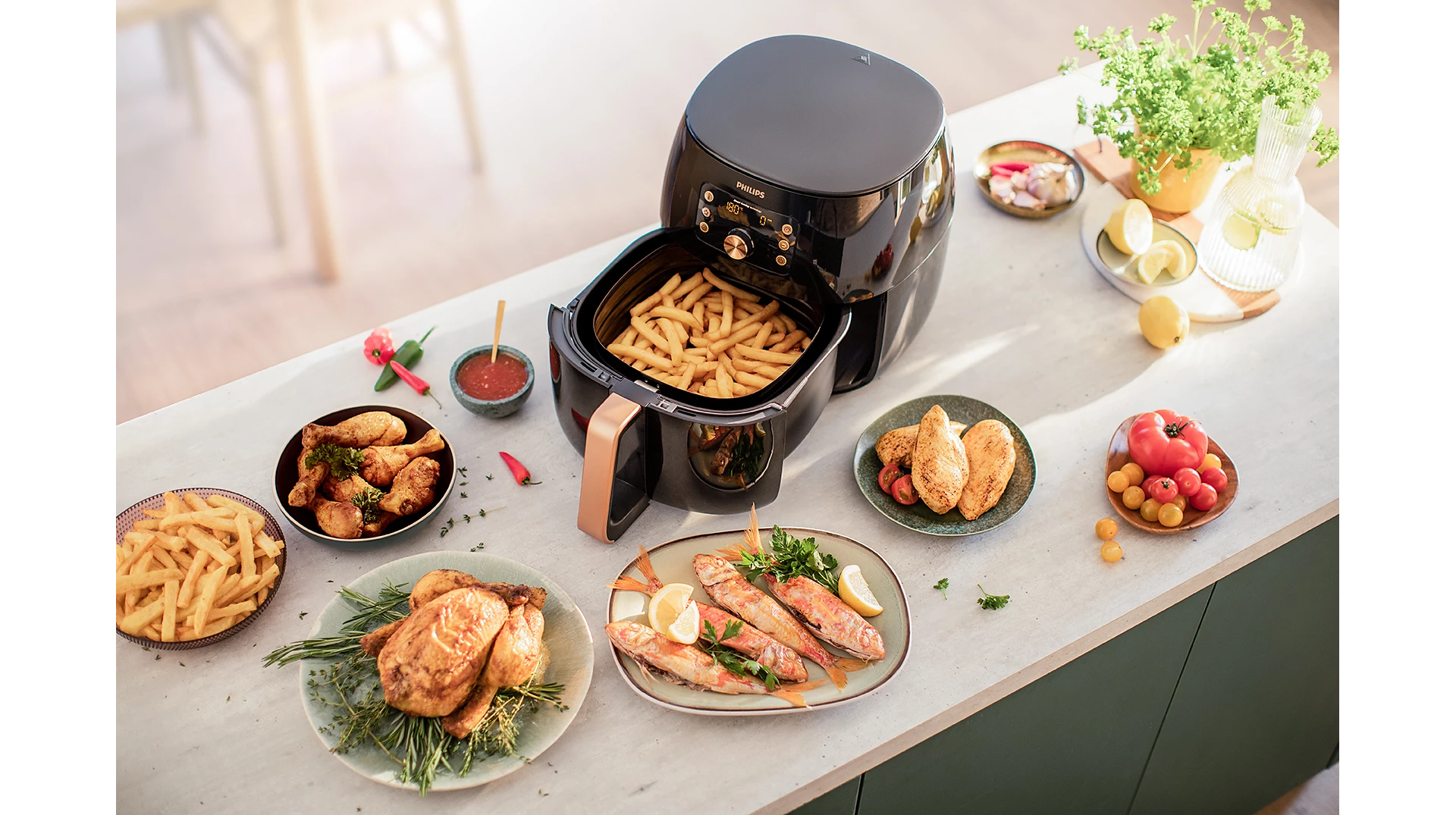 Philips XXL Digital Air Fryer 7.3L 2225W HD9863
