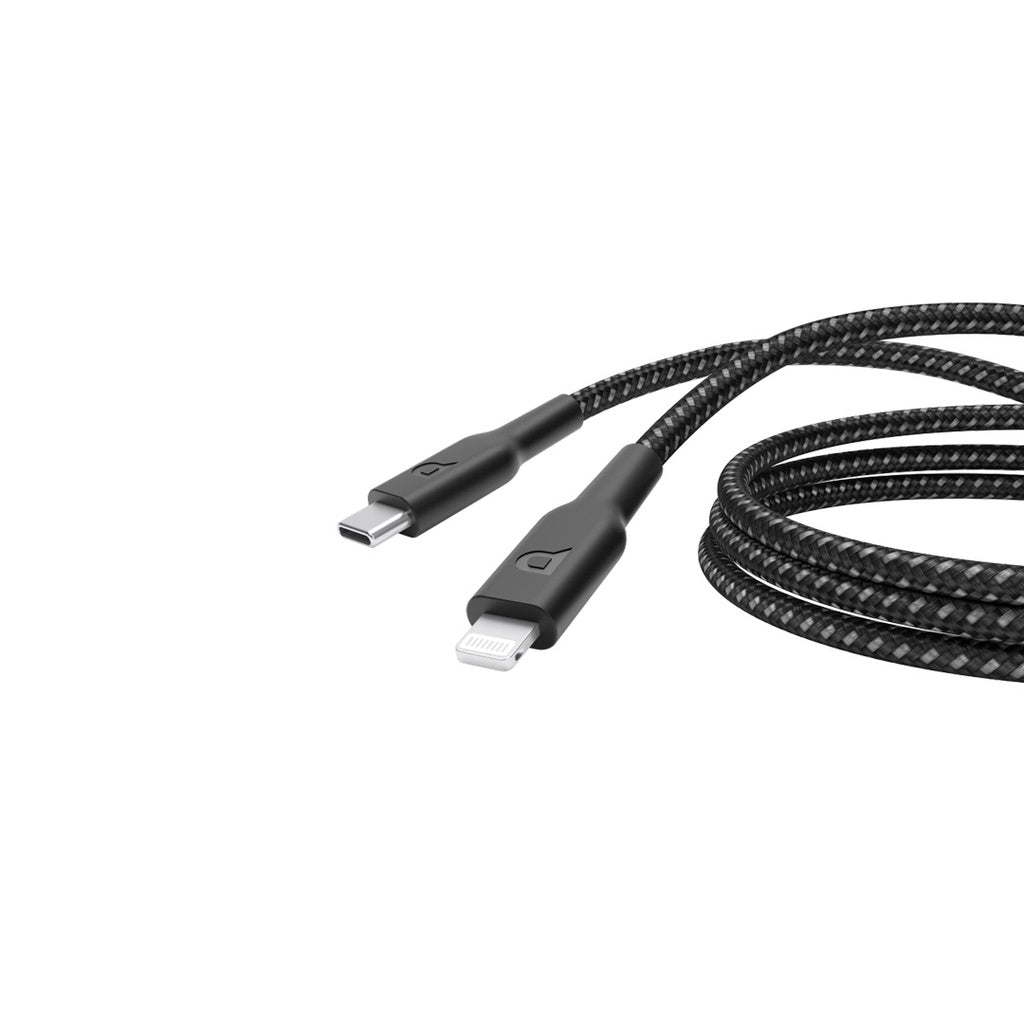 Powerology Braided Type C to Lightning Cable 2m PD 60W Black P23BRCL2BK