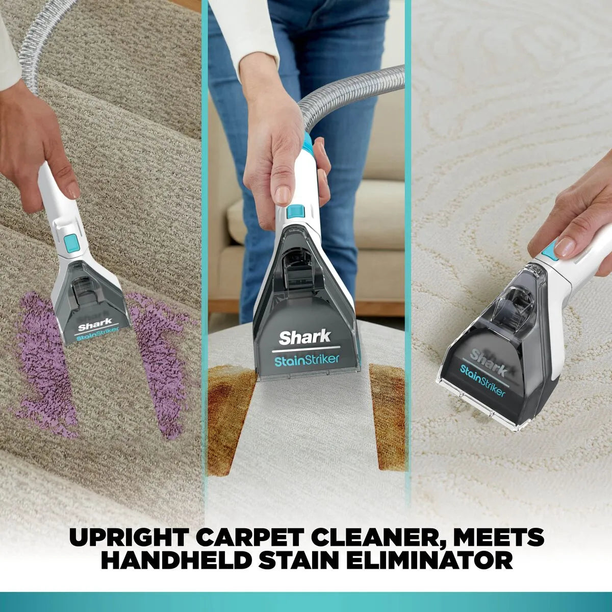 Shark CarpetXpert Deep Carpet Cleaner EX200ME  | Built-In StainStriker – 2-in-1 Carpet & Upholstery Cleaner, منظف سجاد شارك CarpetXpert | مزيل بقع مدمج StainStriker – جهاز 2 في 1 للسجاد والمفروشات
