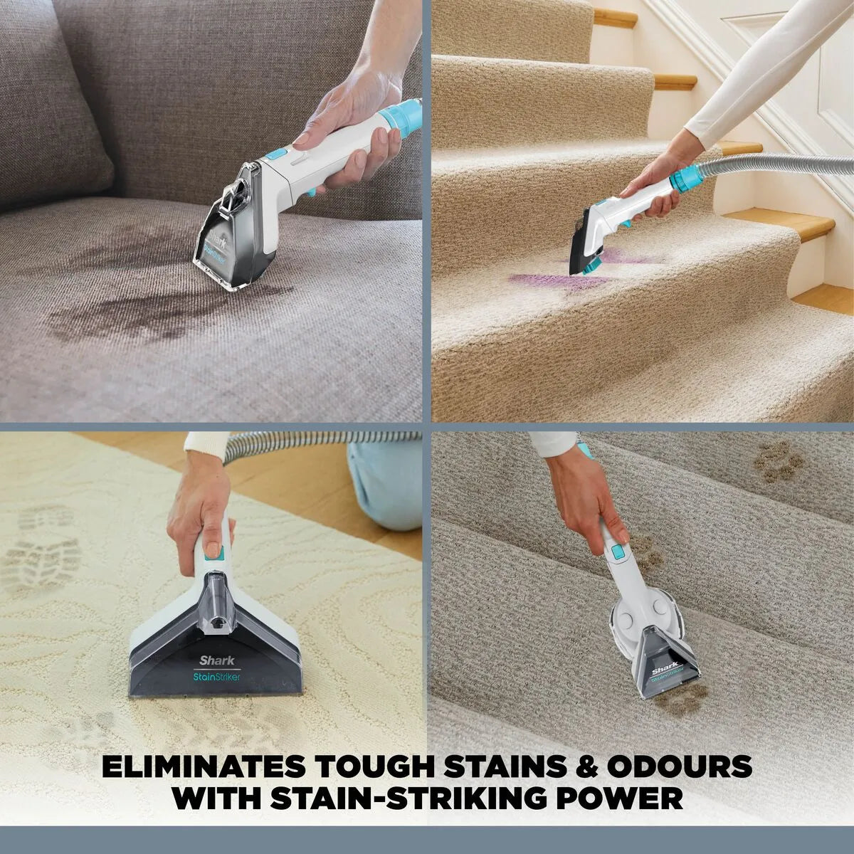 Shark StainStriker Spot Cleaner PX200MET | Portable Carpet | Upholstery Cleaner with Dual Formula, جهاز إزالة البقع شارك StainStriker PX200MET | منظف محمول للسجاد والمفروشات بتركيبة مزدوجة