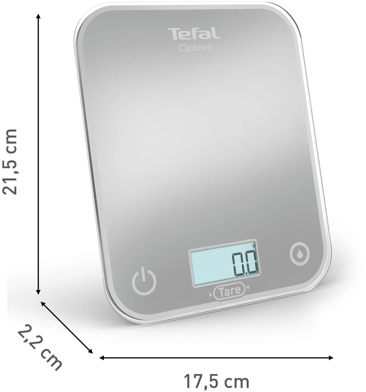 TEFAL Optiss Digital Kitchen Scale 5kg Precision BC5010