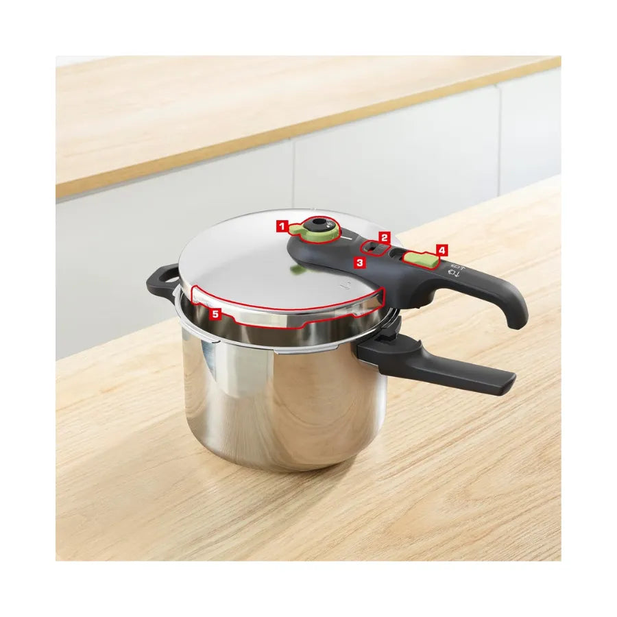 Tefal Secure Trendy Pressure Cooker Set – P2584300 (6 L + 4 L)