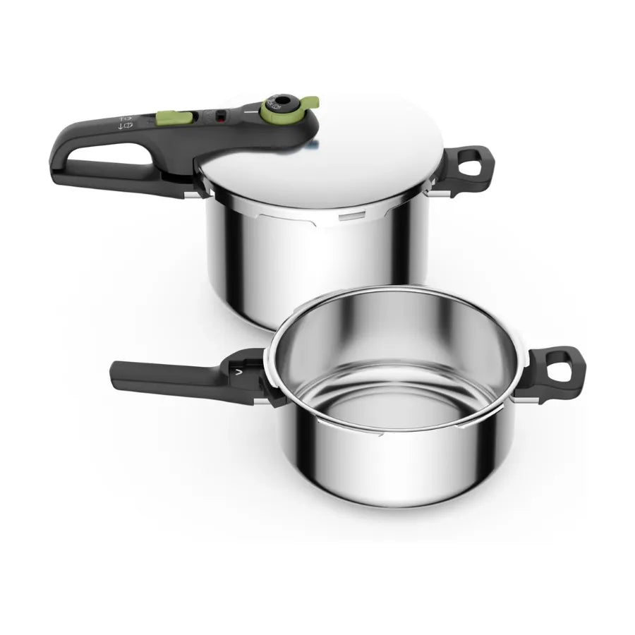 Tefal Secure Trendy Pressure Cooker Set – P2584300 (6 L + 4 L)