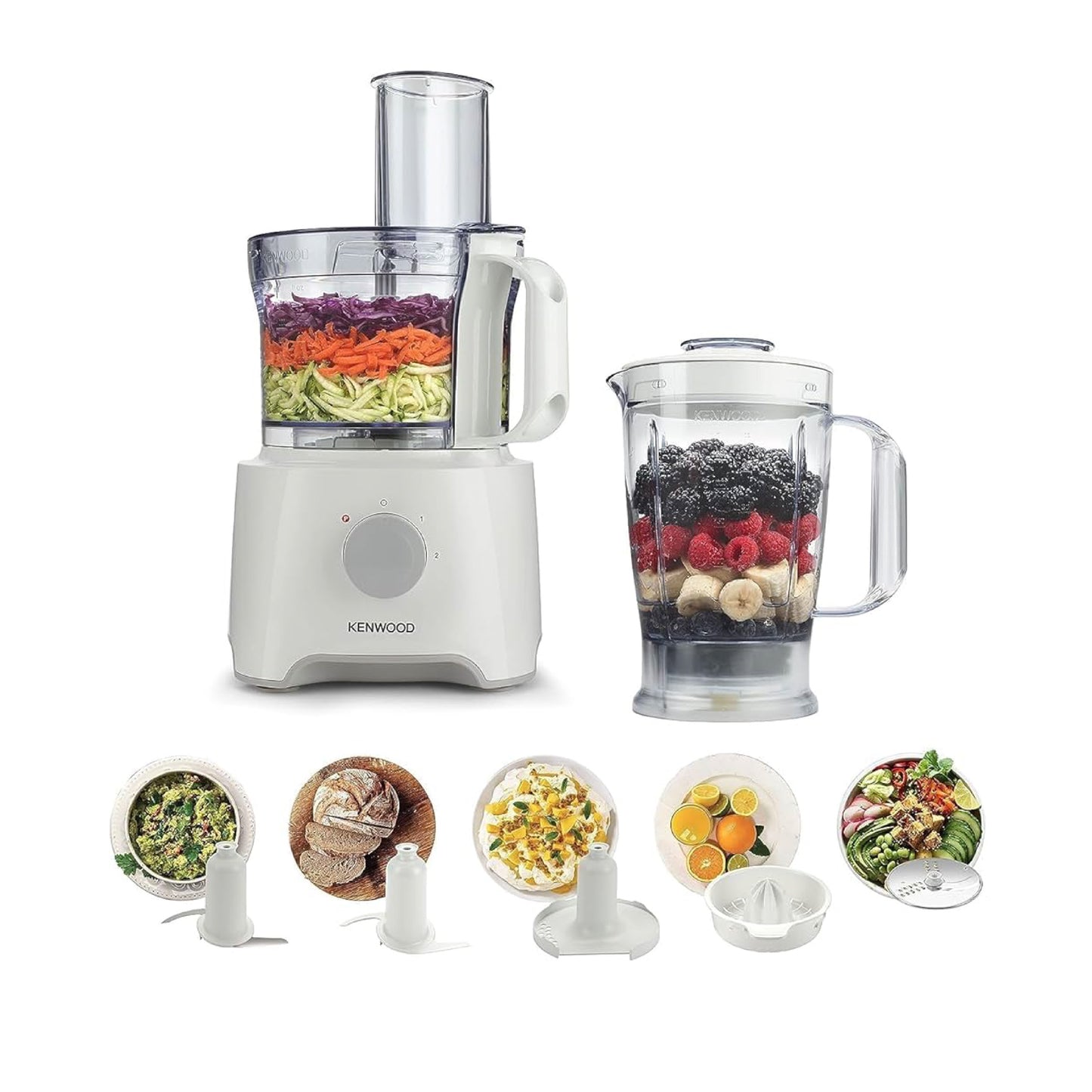 Kenwood Multipro Compact Food Processor FDP303WH الخلاط مالتي برو كينود