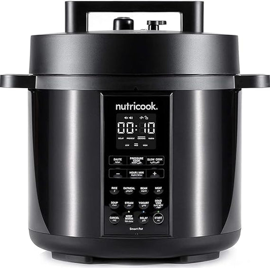 طنجرة ضغط نوتري كوك 8 لتر اسود NC-SP208K - NUTRICOOK SMARTPOT 2