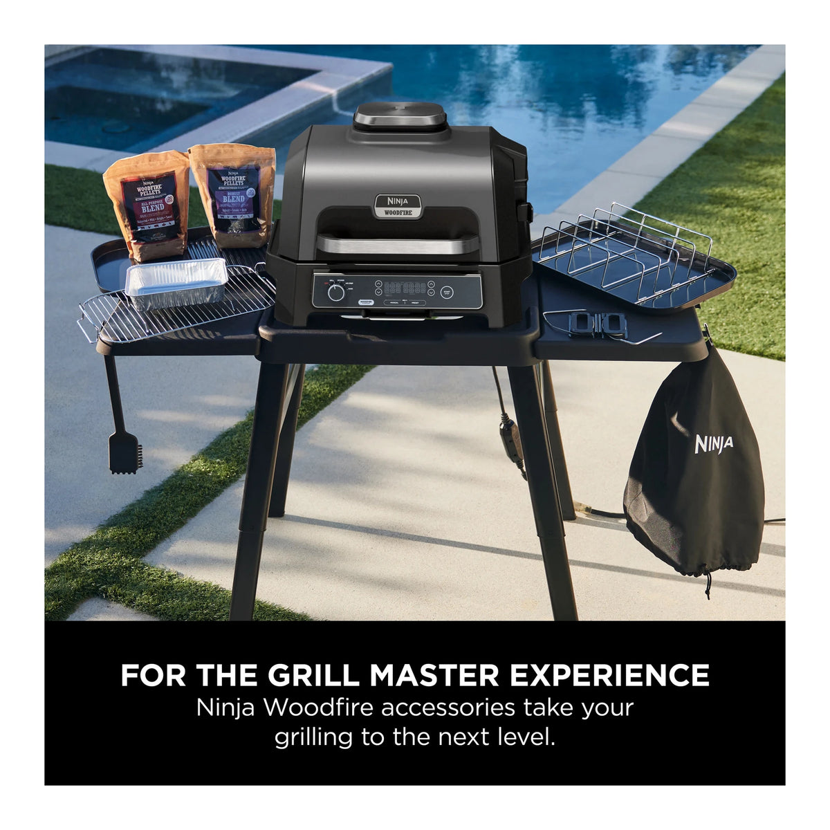 Ninja rib rack with ribs on Woodfire XL grill